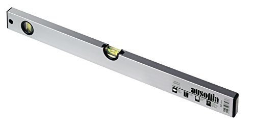 AUSONIA - 87448 PROFI WASSERWAAGE AUS ELOXIERTEM ALUMINIUM 150 CM MIT ZWEI BRUCHFESTEN LIBELLEN AUS PLEXIGLAS UND STOSS-SCHUTZ AUS PVC von AUSONIA