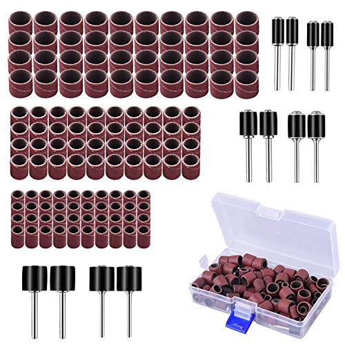 AUSTOR 132 Stück Schleifhülse Satz mit Frei Box Einschließlich 120 Stück teilig Schleifen Bands and 12 Stück Schleifwalze for Dremel Drehwerkzeug AUSTOR 132 Stück Schleifhülse Satz mit Frei Box Einschließlich 120 Stück teilig Schleifen Bands and 12 Stück Schleifwalze for Dremel Drehwerkzeug von AUSTOR