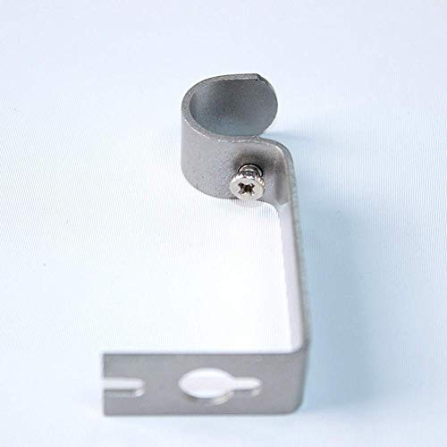 AUSUKY Gardinenstange, 16 mm, Metall, robust, mit Befestigungsschraube (Silber) von AUSUKY