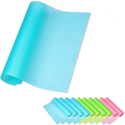 AUSYDE 10 Stück Kühlschrank Pad Salat Gemüse Liner Frische Tabs rutschfest Kühlschrank Matte waschbar DIY Schrank Schuhmatte Tischmatte Schublade Matte von AUSYDE