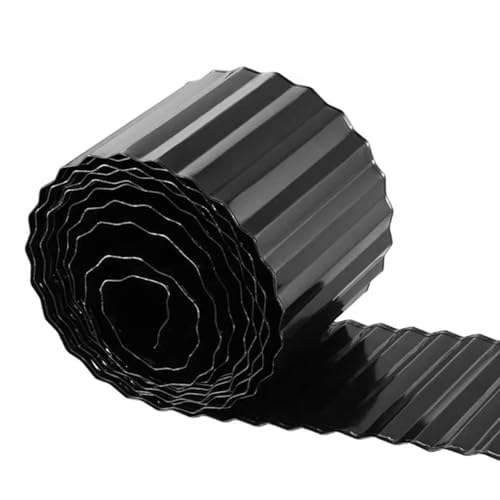 AUTENS 6 m gewellte Metall-Garteneinfassung, Metall-Landschaftskante für Rasen, Blumenbeet, Gartenzaun, Pflastersteinkante, Blumenbeetumrandung, flexibel gehärtet oder nach Bedarf geschnitten (Schwarz AUTENS 6 m gewellte Metall-Garteneinfassung, Metall-Landschaftskante für Rasen, Blumenbeet, Gartenzaun, Pflastersteinkante, Blumenbeetumrandung, flexibel gehärtet oder nach Bedarf geschnitten (Schwarz von AUTENS