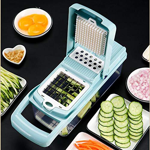 AUTFIT 7 in 1 Multifunktions-Gemüseschneider,Gemüseschneider,Vielseitiger Gemüsehobel Kartoffelschneider Obstschneider,Multifunktions Chopper,Kartoffelschneider Gemüsereibe für das tägliche Kochen von AUTFIT