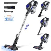 Authmic - Bodenstaubsauger – 36000 Pa, 400 w, 5-in-1 mit HEPA-Filtersystem – 50 Min. Laufzeit – Abnehmbare Batterie – Blau von AUTHMIC