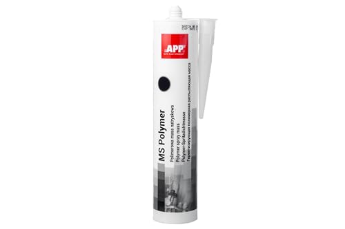 APP MS Polymer Spritzdichtungsmasse | Montagekleber für elastische Verklebungen | Dichtmasse wasserdicht | 290 ml | Schwarz von AUTO-PLAST PRODUKT
