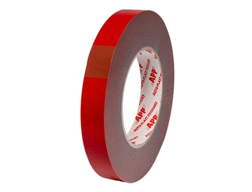 AUTO-PLAST PRODUKT APP Acryl Tape Doppelseitiges Klebeband Extra Stark | Doppelseitiges Wasserdichtes Montageband | Rot | 10m Länge, 19mm Breite von AUTO-PLAST PRODUKT