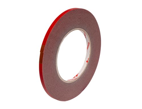 AUTO-PLAST PRODUKT APP Acryl Tape Doppelseitiges Klebeband Extra Stark | Doppelseitiges Wasserdichtes Montageband | Rot | 10m Länge, 6mm Breite von AUTO-PLAST PRODUKT