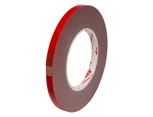 AUTO-PLAST PRODUKT APP Acryl Tape Doppelseitiges Klebeband Extra Stark | Doppelseitiges Wasserdichtes Montageband | Rot | 10m Länge, 9mm Breite von AUTO-PLAST PRODUKT