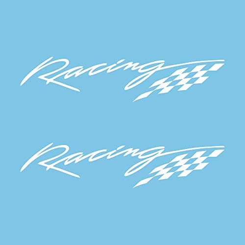Autodomy Sport Tuning JDM OEM Rally Aufkleber Auto 2 Stück | Racing Sticker Motorrad Widerstandsfähig gegen Regen und Sonne | Racing Aufkleber (Weiß) von AUTODOMY