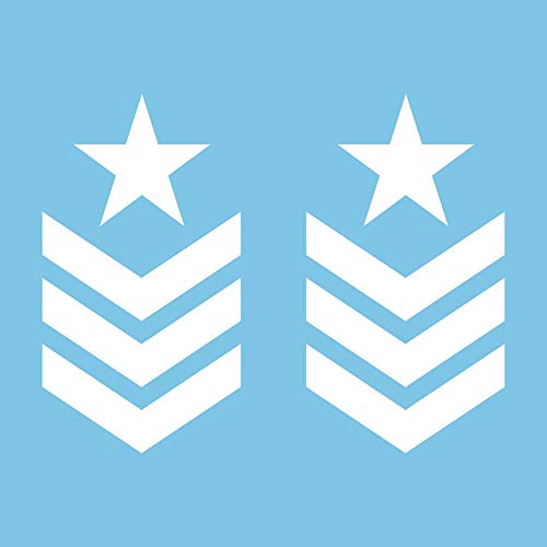 Autodomy 4x4 Aufkleber Offroad Army Stern Militär Military Star US Army 2 Stücke | Auto Sticker Tuning Wetterfest und UV Beständig 23x12,7 cm (Weiß) von AUTODOMY