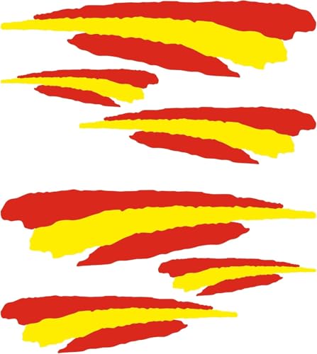 Autodomy Set 6 Aufkleber Stickers Spanien Spanische Flagge Sport Racing Tuning | Aufkleber Spanisch für Auto Motorrad Scooter Quad ATV Helm Fahrrad Autodomy Set 6 Aufkleber Stickers Spanien Spanische Flagge Sport Racing Tuning | Aufkleber Spanisch für Auto Motorrad Scooter Quad ATV Helm Fahrrad von AUTODOMY
