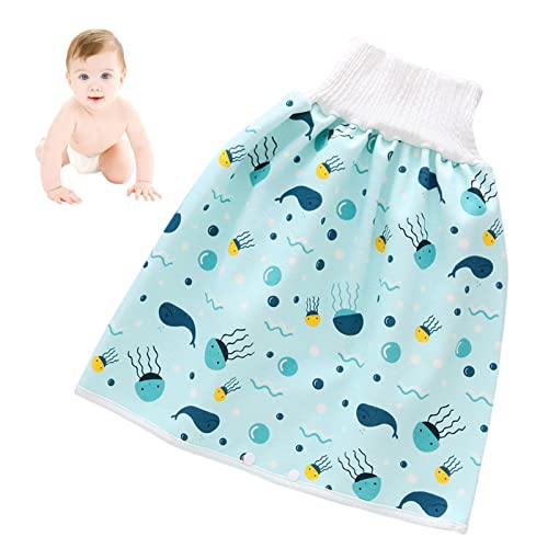 AUTOECHO Diaper Skirt Short, Cotton Diaper Shorts, Anti Bed-Wetting Washable Baby Cloth Diaper for Baby Boy and Girl Night Time Potty Training von AUTOECHO