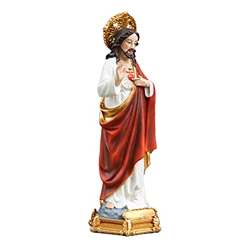 AUTOECHO Jesus Figur - Religiöse Göttliche Barmherzigkeit Statue Ornament, 9" Heilige Jesus Christus Statuen Und Figuren, Renaissance Sammlung Dekoration, Religiöses Geschenk Für Familienfreunde von AUTOECHO