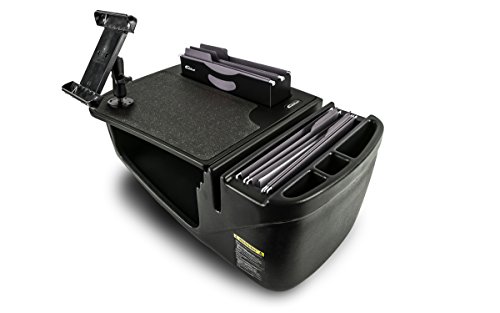 AUTOEXEC AUE27004 Efficiency FileMaster Auto-Schreibtisch, schwarze Oberfläche, mit Tablet-Halterung von AUTOEXEC