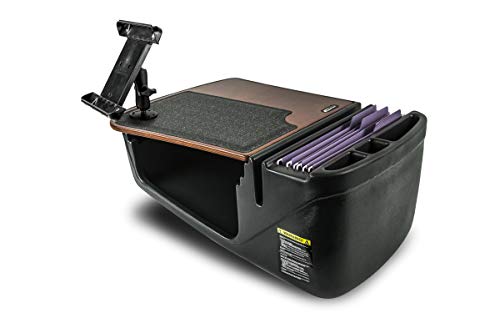 AutoExec AE-GMEF-PI-TAB-21M Efficiency GripMaster Auto-Schreibtisch für Ihren Fahrzeug-Arbeitsplatz und mobiles Büro, Mahagoni mit 400 Watt Wechselrichter und Tablet-Halterung von AUTOEXEC