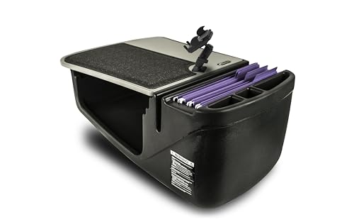 AutoExec AE-GMEF-PM-GT Efficiency GripMaster Auto-Schreibtisch für Ihren Fahrzeug-Arbeitsplatz und mobiles Büro, grau mit Telefonhalterung von AUTOEXEC