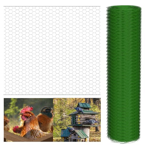 Metall Gitterzaun, Drahtzaun Höhe 100cm Länge 25m Maschendrahtzaun, Maschendraht-Geflecht, Gartenzaun Draht für Hasen, Meerschweinchen oder Hühner Metall Gitterzaun, Drahtzaun Höhe 100cm Länge 25m Maschendrahtzaun, Maschendraht-Geflecht, Gartenzaun Draht für Hasen, Meerschweinchen oder Hühner von AUTOFU