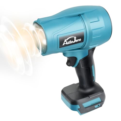 AUTOJARE Mini Gebläse Kompatibel mit Makita 18V Akku Bürstenloser Akku-Laubbläser 28000RPM Handgebläse für Auto, Staubbeseitigung, Schneefräsen (ohne Batterie) von AUTOJARE
