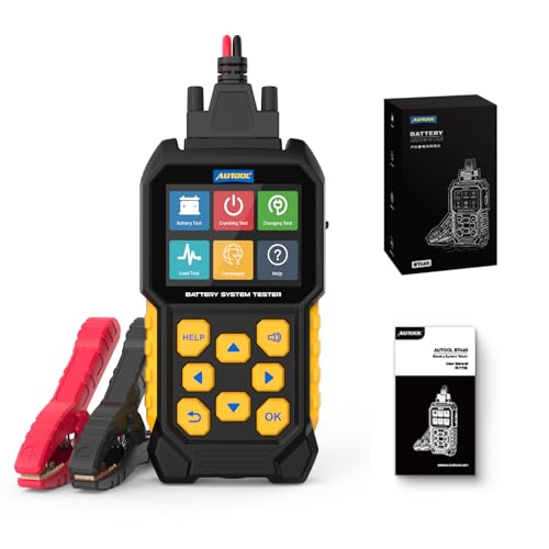 AUTOOL BT460 12V/24V Auto-Autobatterie-Tester 100-2400 CCA Digitaler Analysator Starter- und Ladesystem-Tester für schwere LKWs, Motorräder ATV SUV von AUTOOL