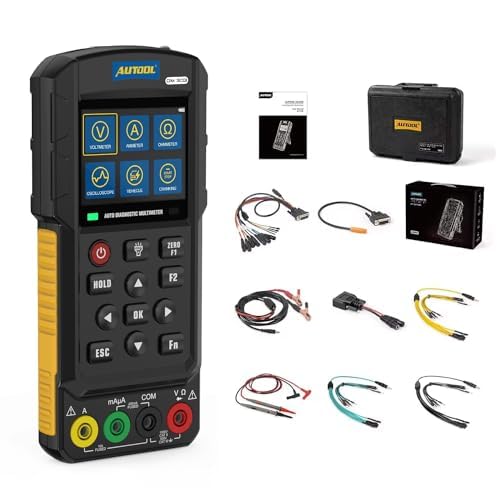 Digital Multimeter Tester, Spannung Strom Frequenz Widerstand Schaltung Analog Signal Oszilloskop lgnition Pulse Signal Fuel Injector Analog Aignal Relay Kline und kann Daten lesen Maßnahmen Tool von AUTOOL