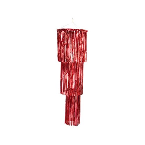 AUTOUR DE MINUIT Rund um Mitternacht Hängeleuchte von Weihnachten Wasserfall PVC rot, rot, 124 x 40 cm von AUTOUR DE MINUIT