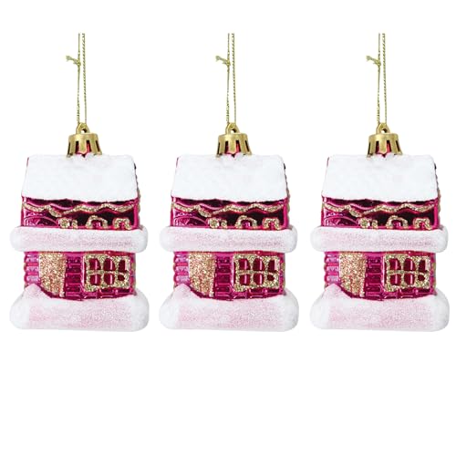 Set mit 3 Hängeleuchten Haus, Höhe 7 cm, Fuchsia von AUTOUR DE MINUIT