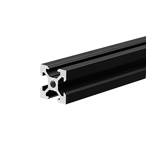 AUTOUTLET 9PCS 1000mm 2020 Aluprofil, V Typ Aluminiumprofil Linearschiene Europäischer Standard eloxierte Linearschiene für 3D-Drucker und CNC-DIY-Lasergraviermaschine(schwarz) von AUTOUTLET