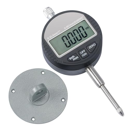 AUTOUTLET Digitale Messuhr 0.001mm/0.00005''Digital Messtaster 0-25.4mm/1'' Messbereich Digital Indikator Messgerät Nullstellung Dial Test Indicators für Labor Werkstatt usw von AUTOUTLET