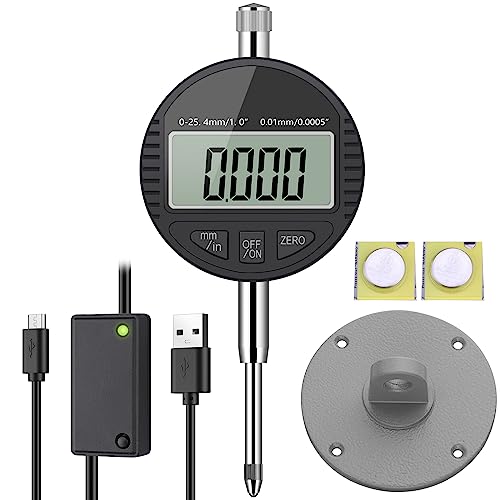 AUTOUTLET Digitale Messuhr mit 3M Micro Datenkabel, Digital Messuhr Messtaster 0-25.4mm/1''Messbereich, Digital Indikator Messgerät Dial Test Indicators, Kompatibel mit window-, Apple- und MAC-Systeme AUTOUTLET Digitale Messuhr mit 3M Micro Datenkabel, Digital Messuhr Messtaster 0-25.4mm/1''Messbereich, Digital Indikator Messgerät Dial Test Indicators, Kompatibel mit window-, Apple- und MAC-Systeme von AUTOUTLET