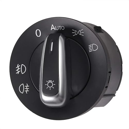 AUTOUTLET Lichtschalter Scheinwerfer 5ND941431B Scheinwerferschalter Hauptlichschalter Licht Schalter Control Switch für VW: Golf, Eos, Scirocco, Tiguan, Touran, Caddy, Passat von AUTOUTLET