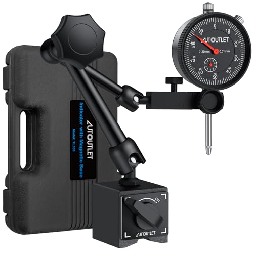 AUTOUTLET Messuhr und Magnetfuß mit Zentralklemmung 25cm 132lbs/60kg Maximale Zugkraft, 0-20mm Messbereich Messtaster, Magnetstativ Messuhrhalter und Messuhr im SET für Labor Werkstatt 3D Drucker AUTOUTLET Messuhr und Magnetfuß mit Zentralklemmung 25cm 132lbs/60kg Maximale Zugkraft, 0-20mm Messbereich Messtaster, Magnetstativ Messuhrhalter und Messuhr im SET für Labor Werkstatt 3D Drucker von AUTOUTLET