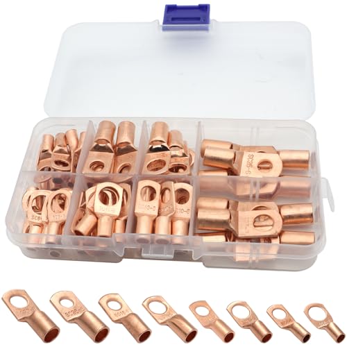 Rohrkabelschuhe 140 Stück Kabelschuhe set 6mm² 10mm² 16mm² 25mm² Ringkabelschuhe M8 M6 Enthält 60 Kabelschuhe + 80 Schrumpfschläuche für Batteriekabel Kfz Verteilerkästen Auto Boote Rohrkabelschuhe 140 Stück Kabelschuhe set 6mm² 10mm² 16mm² 25mm² Ringkabelschuhe M8 M6 Enthält 60 Kabelschuhe + 80 Schrumpfschläuche für Batteriekabel Kfz Verteilerkästen Auto Boote von AUTOXBERT