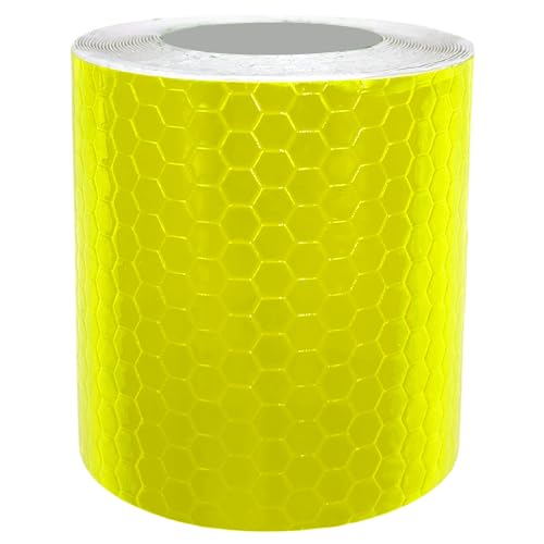 AUTOZOCO Reflektierendes Klebeband, hohe Intensität, PVC, 3 Meter lang x 5 cm breit, reflektierendes Faser-Klebeband, reflektierender Schutz, Reflektorstreifen, Gelb AUTOZOCO Reflektierendes Klebeband, hohe Intensität, PVC, 3 Meter lang x 5 cm breit, reflektierendes Faser-Klebeband, reflektierender Schutz, Reflektorstreifen, Gelb von AUTOZOCO