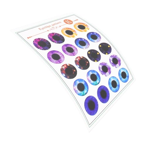 AUTSUPPL 1blatt Doll Eye Crafting Supplies Realistische Glasaugen Für Puppen Teiliges Mit Verschiedenen Farben Und Mustern Für Bjd Und Handgefertigte Puppen von AUTSUPPL