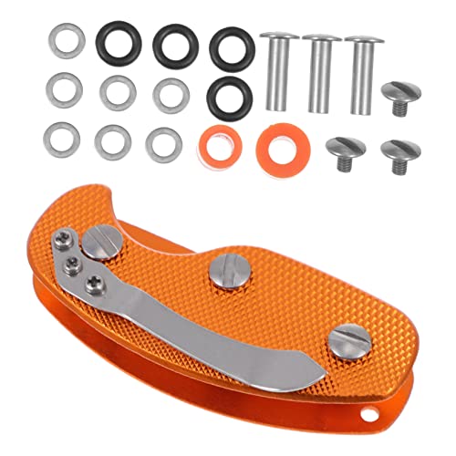 AUTSUPPL 1 Satz Outdoor Schlüsselhalter aus Aluminiumlegierung Kompakter Schlüsselträger mit Clip für Unterwegs für Outdoor Aktivitäten Langlebig und Robust Orange Farbgebung von AUTSUPPL