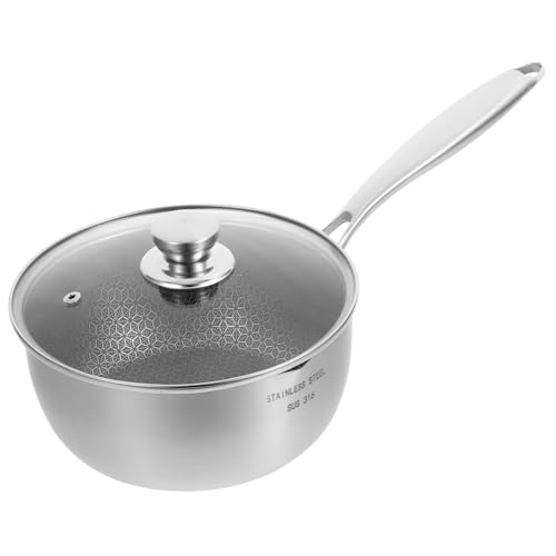 AUTSUPPL 1satz Edelstahl Antihaft-kochtopf Kleiner Stielkasserolle Für Vielseitiges Kochen Geeignet Für Induktion Für Suppen Nudeln Und Babynahrung von AUTSUPPL