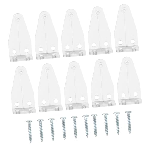 AUTSUPPL 10 Stück Teiliges Blinds Halteklammern Transparent Bodenschiene Halterung Bruchsicher Seitlich und Unten Montierbar Ersatzhalter für Horizontale Jalousien Minimalistisches Design von AUTSUPPL