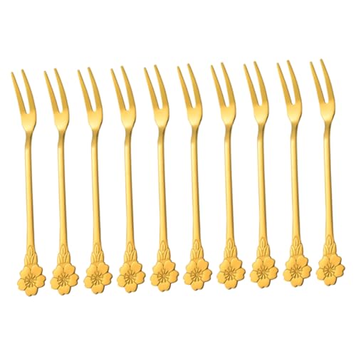 AUTSUPPL 10 Stück Teiliges Edelstahl Obstgabeln mit Zwei Spitzen Rostfrei und Strapazierfähig Dekorative Kuchengabeln für Dessert Snacks Partyfavors Geeignet für Restaurant Zuhause AUTSUPPL 10 Stück Teiliges Edelstahl Obstgabeln mit Zwei Spitzen Rostfrei und Strapazierfähig Dekorative Kuchengabeln für Dessert Snacks Partyfavors Geeignet für Restaurant Zuhause von AUTSUPPL