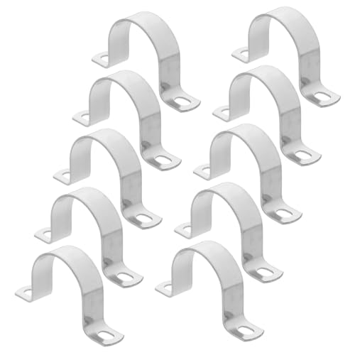 AUTSUPPL 10 Stück Teiliges Edelstahl Rohrschellen Verschleißfest Hohe Festigkeit Robust für Wasserleitungen Industrieanwendungen Korrosionsbeständig Glatte Oberfläche Langlebige von AUTSUPPL