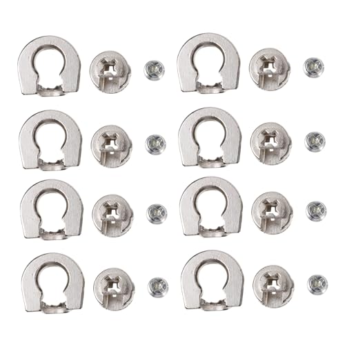 AUTSUPPL 10 Stück Teiliges Exzenter Möbelverbinder aus Legierung Stabile Eckverbindung für Schränke und Regalsysteme Verdeckte Montage ohne Zusatzdeckel Geeignet für Möbelplatten und von AUTSUPPL