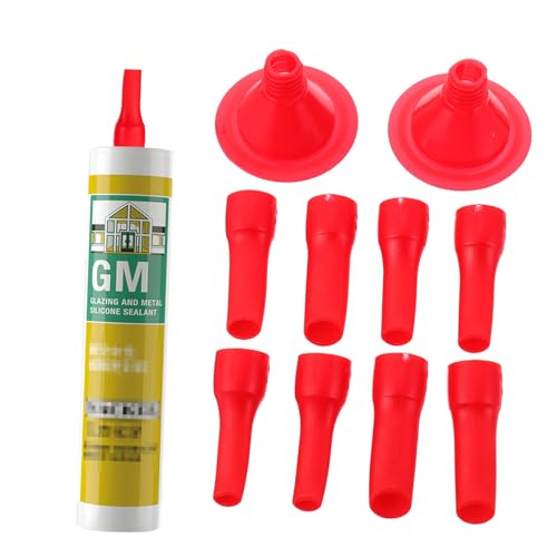 AUTSUPPL 10 Stück Teiliges Kunststoff Abdichtungswerkzeug Caulk Nozzle in Verschiedenen Wiederverwendbare Dichtungsfinisher für Präzises Fugenverputzen und Glatte Oberflächen Einfach zu von AUTSUPPL