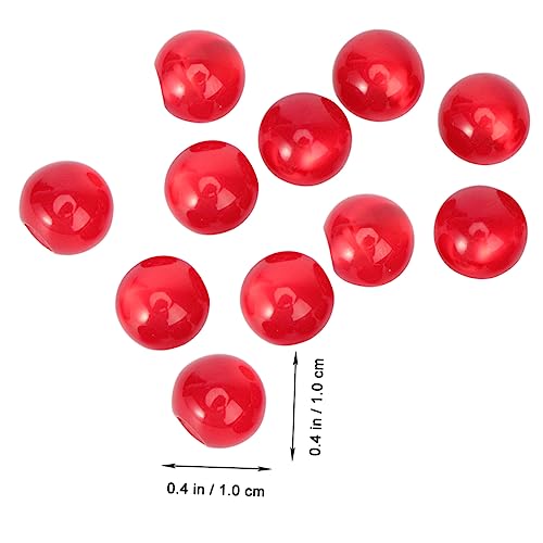 AUTSUPPL 10 Stück Teiliges Runde Hemdknöpfe in Leuchtendem Rot Imitation Jade Perlenknöpfe Langlebig und Glänzend für DIY Nähzubehör und Reparaturen an Blusen und Pullovern von AUTSUPPL