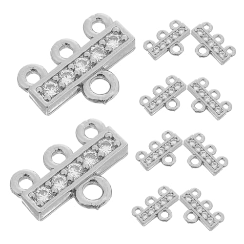 AUTSUPPL 10 Stück Teiliges Schmuckverbinder Goldbeschichtung und Zirkonia Mehrreihiger Stabiler Verschluss für Halsketten und Armbänder Eleganter Kettentrenner für Geschichtete AUTSUPPL 10 Stück Teiliges Schmuckverbinder Goldbeschichtung und Zirkonia Mehrreihiger Stabiler Verschluss für Halsketten und Armbänder Eleganter Kettentrenner für Geschichtete von AUTSUPPL