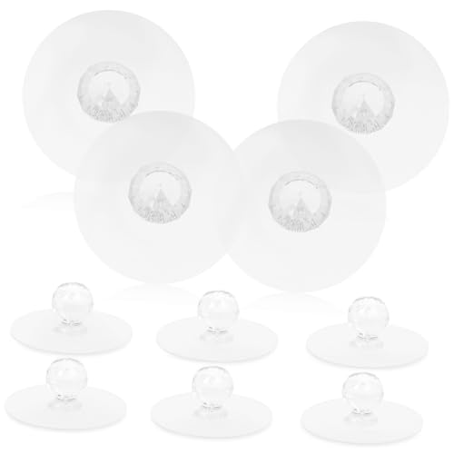 AUTSUPPL 10 Stück Teiliges Transparente Selbstklebende Runde Möbelgriffe für Küchenschränke Vielseitig als Schubladengriffe und Haken Geeignet für Glas Fliesen Marmor von AUTSUPPL