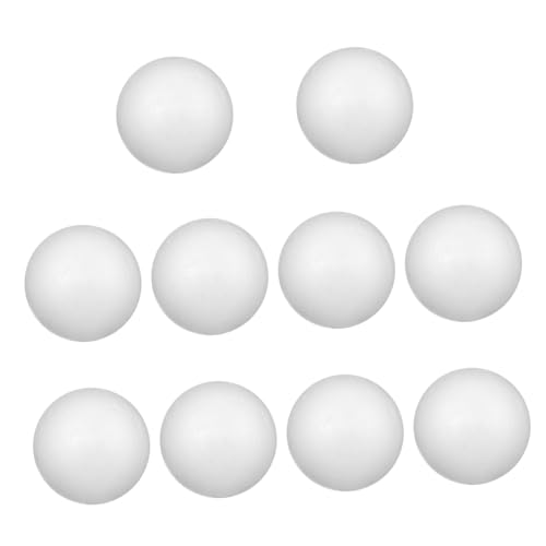 AUTSUPPL 10 Stück Weiße Polystyrol Kugeln Stabile Bastel und Weihnachtskugeln DIY Modellierbälle für Dekoration Baumkugeln und Kreative Handwerksprojekte von AUTSUPPL