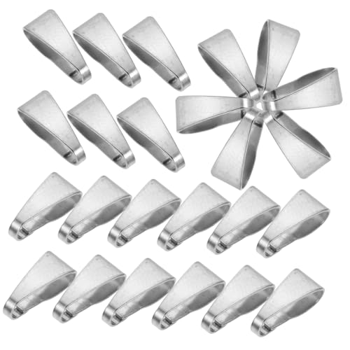 AUTSUPPL 100 Stück Edelstahl Schmuckanhänger Verbindungsclips DIY Kettenverbinder Langlebig Rostfrei für Halsketten Armbänder Basteln Zubehör von AUTSUPPL