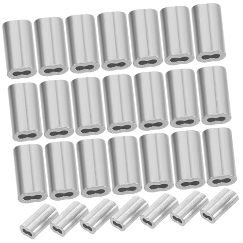 AUTSUPPL 100 Stück Form Aluminium-drahtseil-crimpschlaufen Leichte Verschleißfeste Crimphülsen zum Verbinden von Kabeln und Drahtseilen Installieren Professionelle und Diy-anwendung AUTSUPPL 100 Stück Form Aluminium-drahtseil-crimpschlaufen Leichte Verschleißfeste Crimphülsen zum Verbinden von Kabeln und Drahtseilen Installieren Professionelle und Diy-anwendung von AUTSUPPL