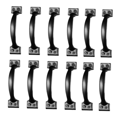 AUTSUPPL 12 Stück Teiliges Bow Türgriff aus Robustem Eisen Vintage Küchengriffe und Schubladengriffe Klassische Schwarze Möbelgriffe für Schränke Kleiderschränke und Möbel von AUTSUPPL