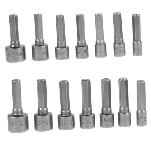 AUTSUPPL 14 Stück Teiliges Schraubendreher bit set mit Metrischen Sechskantschlüssel adapter Magnetische Schlagschrauber stecknüsse aus Chrom vanadium stahl Kompatibel mit Akku AUTSUPPL 14 Stück Teiliges Schraubendreher bit set mit Metrischen Sechskantschlüssel adapter Magnetische Schlagschrauber stecknüsse aus Chrom vanadium stahl Kompatibel mit Akku von AUTSUPPL