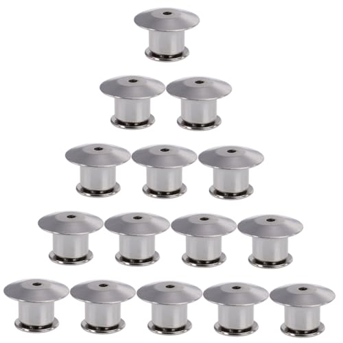 AUTSUPPL 15 Stück Teiliges Locking Pin Backs aus Verschleißfestem Metall Kompakte Anstecknadel rückseiten für Sichere Befestigung von Broschen für DIY Schmuck und Bastelprojekte von AUTSUPPL