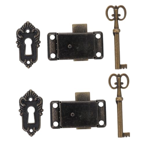 AUTSUPPL 2 Stück Antikes Schranktürschloss Klassisches Möbelschloss mit Schlüssel Vintage Stil für Schmuckkästen und Holzschränke Kompakt Langlebig Einfache Montage Reparatur für Antike AUTSUPPL 2 Stück Antikes Schranktürschloss Klassisches Möbelschloss mit Schlüssel Vintage Stil für Schmuckkästen und Holzschränke Kompakt Langlebig Einfache Montage Reparatur für Antike von AUTSUPPL